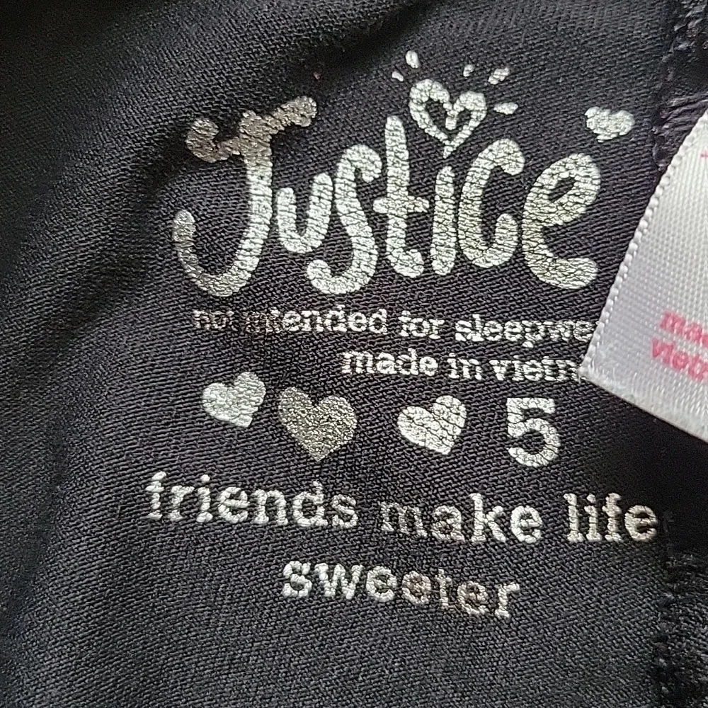 *3/$15* Justice Size 5 Girls Black Leggings Capris
